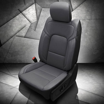 Dodge Ram Crew Cab Katzkin Leather Seat Upholstery, 2019 (2 passenger front, electric driver's seat, split rear)