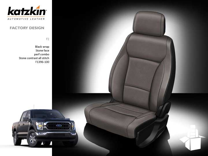 Ford F150 Crew Cab XLT Katzkin Leather Seat Upholstery, 2021, 2022, 2023,  2024 (2 passenger front seat) | ShopSAR.com