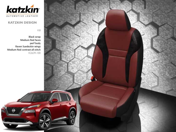 Nissan Rogue SV Katzkin Leather Seat Upholstery, 2021, 2022, 2023 |  ShopSAR.com
