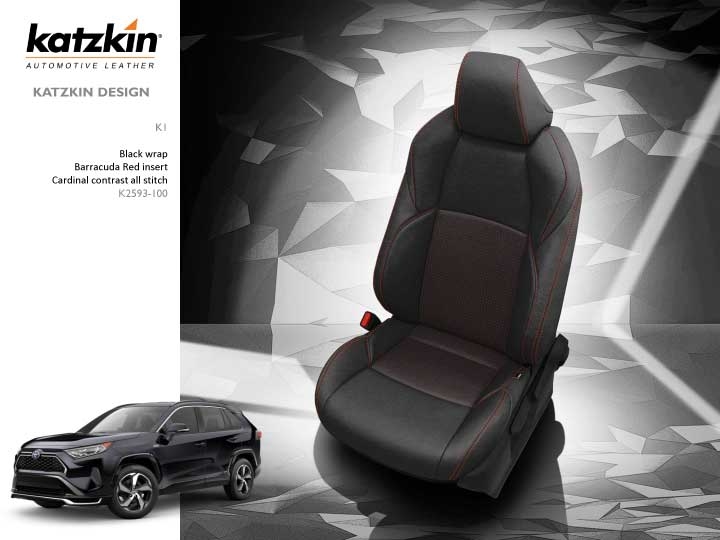 Toyota Rav4 Prime Katzkin Leather Seat Upholstery, 2021, 2022, 2023, 2024 |  ShopSAR.com