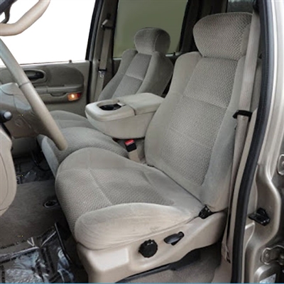 Ford F150 Crew Cab XLT Lariat Katzkin Leather Seat Upholstery, 2002 (LB 3 passenger front, 60/40 rear)