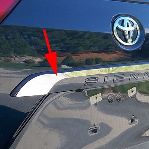 Toyota Sienna Chrome License Bar Trim, 2011, 3012, 2013, 2014, 2015, 2016, 2017, 2018, 2019, 2020