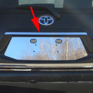 Toyota Prius C Chrome License Bar Trim, 2012, 2013, 2014, 2015, 2016, 2017, 2018, 2019