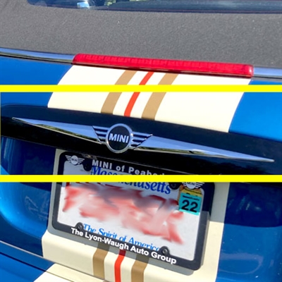 Mini Cooper 2-Door Convertible Chrome License Bar Trim, 2pc 2018, 2019, 2020, 2021, 2022, 2023