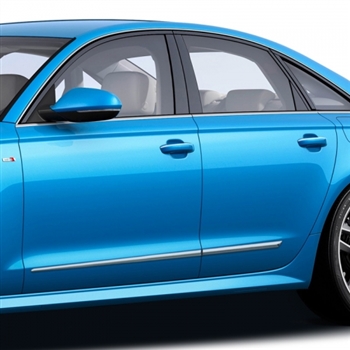 Audi A6 Chrome Lower Door Moldings, 2016, 2017, 2018