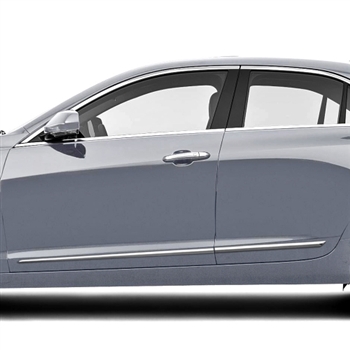 Cadillac ATS Chrome Lower Door Accent Moldings, 2013, 2014, 2015, 2016, 2017, 2018, 2019