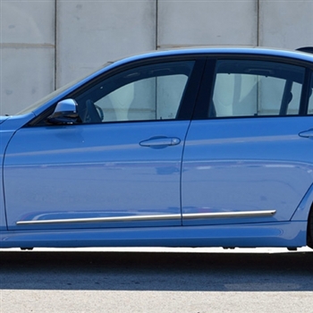 BMW 3-Series Sedan Chrome Lower Door Moldings, 2012, 2013, 2014, 2015, 2016, 2017, 2018