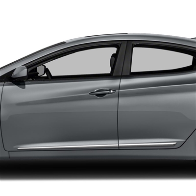 Hyundai Elantra Sedan Chrome Lower Door Moldings, 2011, 2012, 2013, 2014, 2015, 2016