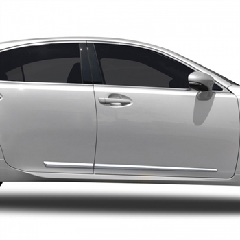 Lexus ES350 Chrome Lower Door Moldings, 2007, 2008, 2009, 2010, 2011, 2012, 2013, 2014, 2015, 2016, 2017, 2018