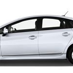 Toyota Prius Chrome Lower Door Moldings, 2010, 2011, 2012, 2013, 2014, 2015