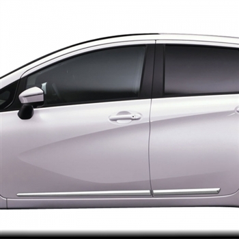 Nissan Versa Note Chrome Lower Door Moldings, 2014, 2015, 2016, 2017, 2018, 2019