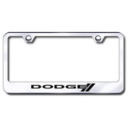 Dodge Logo Design Premium Chrome License Plate Frame