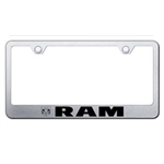 Ram Logo Design Premium Chrome License Plate Frame