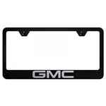GMC Laser Etched Black License Plate Frame