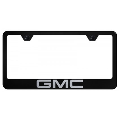 GMC Laser Etched Black License Plate Frame