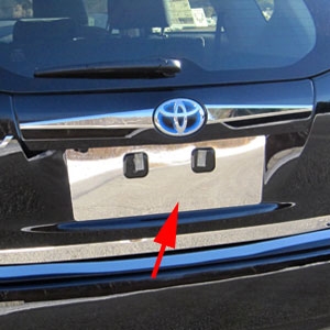 Toyota Prius V Chrome License Plate Bezel, 2012, 2013, 2014, 2015, 2016, 2017
