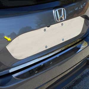 Honda Civic Hatchback Chrome License Plate Bezel, 2016, 2017, 2018, 2019, 2020, 2021