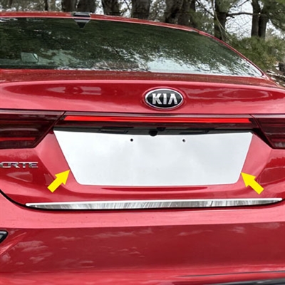 Kia Forte Chrome License Plate Bezel, 2019, 2020, 2021, 2022, 2023, 2024