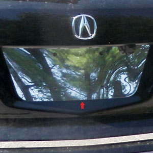 Acura MDX Chrome License Plate Bezel, 2007, 2008, 2009, 2010, 2011, 2012, 2013