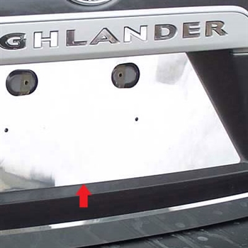 Toyota Highlander Chrome License Plate Bezel, 2008, 2009, 2010, 2011, 2012, 2013