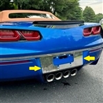Chevrolet Corvette Chrome License Plate Bezel, 2014, 2015, 2016, 2017, 2018, 2019