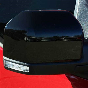 Ford F150 Black Top Half Mirror Covers, 2015, 2016, 2017, 2018, 2019, 2020