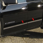 Chevrolet Silverado Double Cab Chrome Molding Trim, 2014, 2015, 2016, 2017, 2018