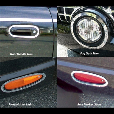 Ford Thunderbird Chrome Surround Trim, 8pc  2002, 2003, 2004, 2005, 2006