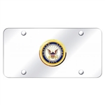 Chrome License Plate - US Navy