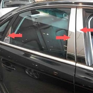 Audi A4 Chrome Pillar Post Trim, 2009, 2010, 2011, 2012, 2013, 2014, 2015, 2016, 2017, 2018