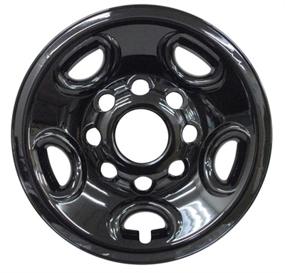 Chevrolet Silverado 2500 Gloss Black Wheel Covers (16"), 1999, 2000, 2001, 2002, 2003, 2004, 2005, 2006, 2007, 2008, 2009