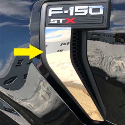 Ford F-150 Chrome Port Hole Trim, 2pc 2021, 2022, 2023, 2024, 2025, 2026
