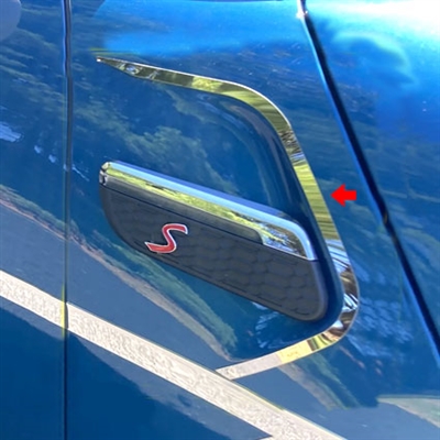 Mini Cooper 2dr Convertible Chrome Port Hole Trim, 2pc set, 2018, 2019, 2020, 2021, 2022, 2023