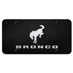 Ford Bronco Logo License Plate - Laser Etched Black