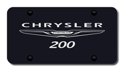 Chrysler 200 Black License Plate