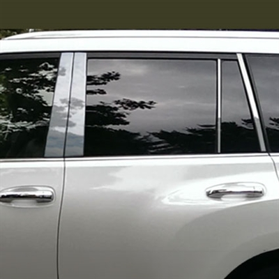 Lexus GX460 Chrome Pillar Post Trim, 8pc set, 2010, 2011, 2012, 2013, 2014, 2015, 2016, 2017, 2018, 2019, 2020