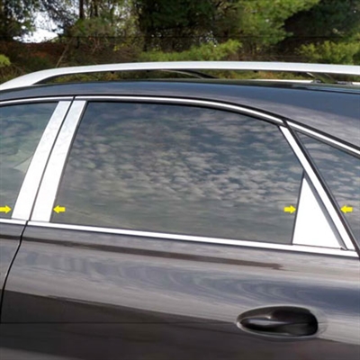 Lexus RX350 / RX450 Chrome Pillar Post Trim, 8pc 2010, 2011, 2012, 2013, 2014, 2015