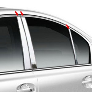 Subaru Legacy Chrome Pillar Post Trim, 2010, 2011, 2012, 2013, 2014