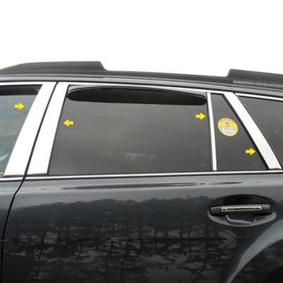 Subaru Outback Chrome Pillar Post Trim, 2010, 2011, 2012, 2013, 2014
