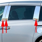 Honda Odyssey Chrome Pillar Post Trim, 2011, 2012, 2013, 2014, 2015, 2016, 2017