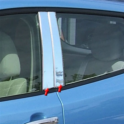 Nissan Leaf Chrome Pillar Post Trim, 4pc set, 2011, 2012, 2013, 2014, 2015, 2016, 2017