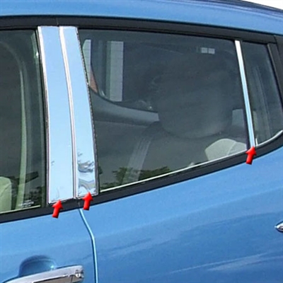 Nissan Leaf Chrome Pillar Post Trim, 6pc set, 2011, 2012, 2013, 2014, 2015, 2016, 2017