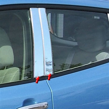 Nissan Leaf Chrome Pillar Post Trim, 2011, 2012, 2013, 2014, 2015, 2016, 2017