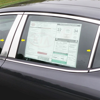 Kia Optima Chrome Pillar Post Trim, 2011, 2012, 2013, 2014, 2015
