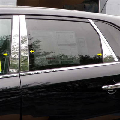 Kia Sorento Chrome Pillar Post Trim, 6pc. Set, 2011, 2012, 2013, 2014, 2015