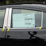 Nissan Versa Sedan Chrome Pillar Post Trim, 6pc Set, 2012, 2013, 2014, 2015, 2016, 2017