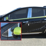 Toyota Prius C Chrome Pillar Post Trim, 10pc, 2012, 2013, 2014, 2015, 2016, 2017, 2018, 2019