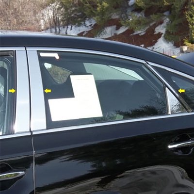 Toyota Avalon Chrome Pillar Post Trim, 6pc. set, 2013, 2014, 2015, 2016, 2017, 2018
