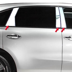 Acura MDX Chrome Pillar Post Trim, 2014, 2015, 2016, 2017, 2018, 2019, 2020