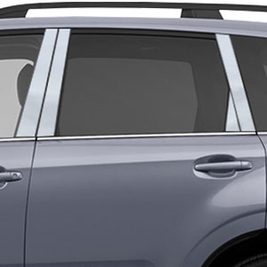 Subaru Forester Chrome Pillar Post Trim, 2014, 2015, 2016, 2017, 2018